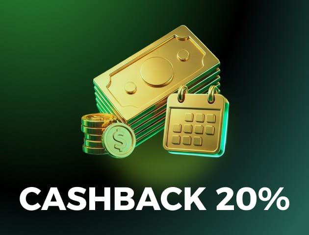 Cashback semanal 20%